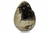 Septarian Dragon Egg Geode - Sparkly Black Crystals #359076-2